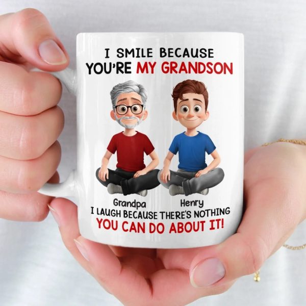 Custom Mug - Personalized Christmas Birthday Gifts For Grandpa, Grandma, Grandson, Granddaughter - Generations Of Warmth Custom Mug - Personalized Christmas Birthday Gifts For Grandpa, Grandma, Grandson, Granddaughter - Generations Of Warmth