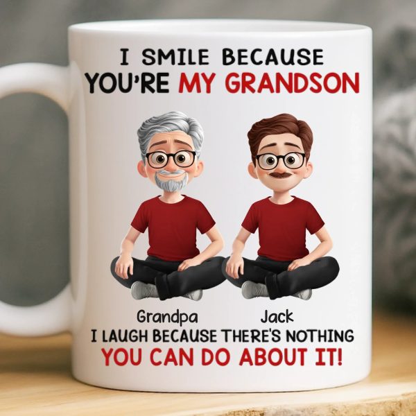 Custom Mug - Personalized Christmas Birthday Gifts For Grandpa, Grandma, Grandson, Granddaughter - Generations Of Warmth Custom Mug - Personalized Christmas Birthday Gifts For Grandpa, Grandma, Grandson, Granddaughter - Generations Of Warmth