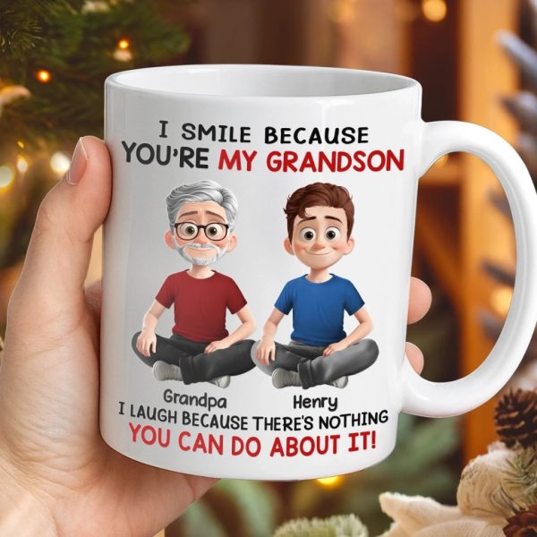 Custom Mug - Personalized Christmas Birthday Gifts For Grandpa, Grandma, Grandson, Granddaughter - Generations Of Warmth Custom Mug - Personalized Christmas Birthday Gifts For Grandpa, Grandma, Grandson, Granddaughter - Generations Of Warmth