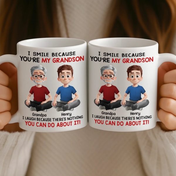 Custom Mug - Personalized Christmas Birthday Gifts For Grandpa, Grandma, Grandson, Granddaughter - Generations Of Warmth Custom Mug - Personalized Christmas Birthday Gifts For Grandpa, Grandma, Grandson, Granddaughter - Generations Of Warmth