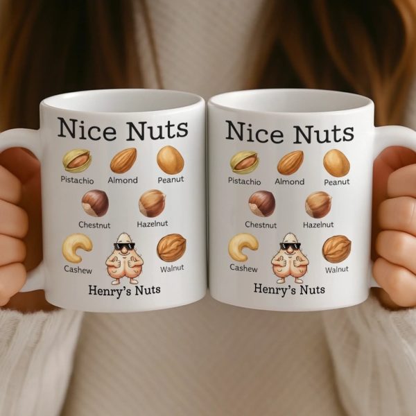 Custom Mug - Personalized Christmas Birthday Gifts For Husband, Coworkers, Friends - A Classy Nut Collection Custom Mug - Personalized Christmas Birthday Gifts For Husband, Coworkers, Friends - A Classy Nut Collection