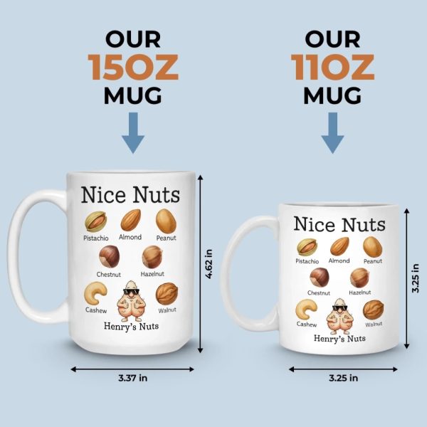 Custom Mug - Personalized Christmas Birthday Gifts For Husband, Coworkers, Friends - A Classy Nut Collection Custom Mug - Personalized Christmas Birthday Gifts For Husband, Coworkers, Friends - A Classy Nut Collection