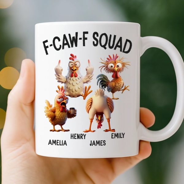 Custom Mug - Personalized Funny Gifts For Best Friends, Coworker, Work Bestie - Feather Gang In Action Custom Mug - Personalized Funny Gifts For Best Friends, Coworker, Work Bestie - Feather Gang In Action