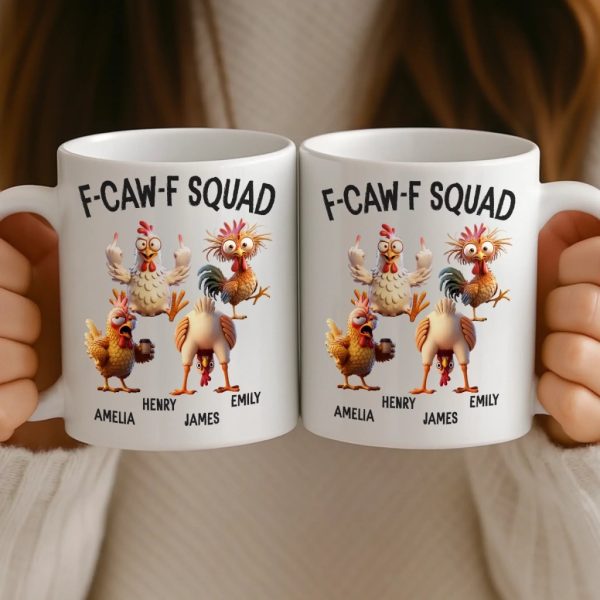 Custom Mug - Personalized Funny Gifts For Best Friends, Coworker, Work Bestie - Feather Gang In Action Custom Mug - Personalized Funny Gifts For Best Friends, Coworker, Work Bestie - Feather Gang In Action