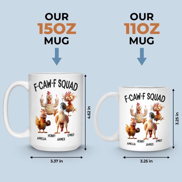 Custom Mug - Personalized Funny Gifts For Best Friends, Coworker, Work Bestie - Feather Gang In Action Custom Mug - Personalized Funny Gifts For Best Friends, Coworker, Work Bestie - Feather Gang In Action