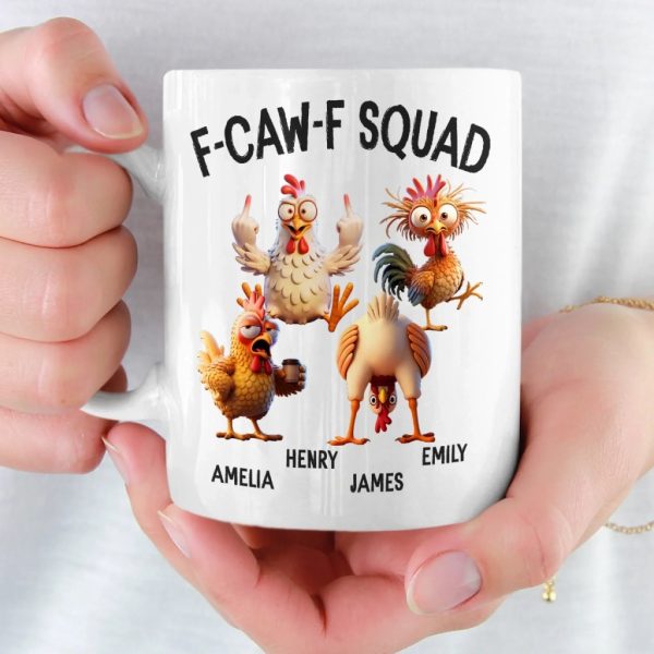 Custom Mug - Personalized Funny Gifts For Best Friends, Coworker, Work Bestie - Feather Gang In Action Custom Mug - Personalized Funny Gifts For Best Friends, Coworker, Work Bestie - Feather Gang In Action