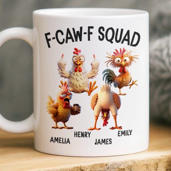 Custom Mug - Personalized Funny Gifts For Best Friends, Coworker, Work Bestie - Feather Gang In Action Custom Mug - Personalized Funny Gifts For Best Friends, Coworker, Work Bestie - Feather Gang In Action