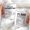 Custom Name Dad Nutrition Facts Hand Bump Happy Father's Day - Personalized Mug Custom Name Dad Nutrition Facts Hand Bump Happy Father's Day - Personalized Mug