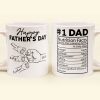 Custom Name Dad Nutrition Facts Hand Bump Happy Father's Day - Personalized Mug Custom Name Dad Nutrition Facts Hand Bump Happy Father's Day - Personalized Mug