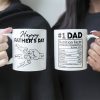 Custom Name Dad Nutrition Facts Hand Bump Happy Father's Day - Personalized Mug Custom Name Dad Nutrition Facts Hand Bump Happy Father's Day - Personalized Mug