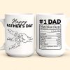 Custom Name Dad Nutrition Facts Hand Bump Happy Father's Day - Personalized Mug Custom Name Dad Nutrition Facts Hand Bump Happy Father's Day - Personalized Mug
