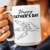 Custom Name Dad Nutrition Facts Hand Bump Happy Father's Day - Personalized Mug Custom Name Dad Nutrition Facts Hand Bump Happy Father's Day - Personalized Mug