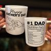 Custom Name Dad Nutrition Facts Hand Bump Happy Father's Day - Personalized Mug Custom Name Dad Nutrition Facts Hand Bump Happy Father's Day - Personalized Mug