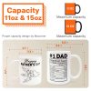 Custom Name Dad Nutrition Facts Hand Bump Happy Father's Day - Personalized Mug Custom Name Dad Nutrition Facts Hand Bump Happy Father's Day - Personalized Mug