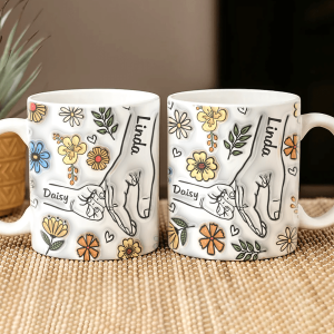 Custom Name Holding Hand Family 3D Mug Personalized Gift TH10 890887