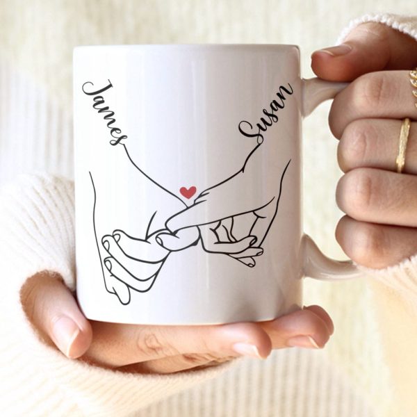 Custom Name Holding Hands Valentine Mug Personalized Gift N304 890137