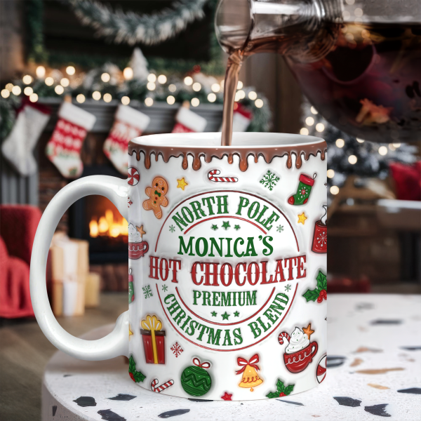 Custom Name North Pole Hot Cocoa - Personalized Ceramic Coffee 3D Inflated Effect Mug CH07 899768 Custom Name North Pole Hot Cocoa - Personalized Ceramic Coffee 3D Inflated Effect Mug CH07 899768