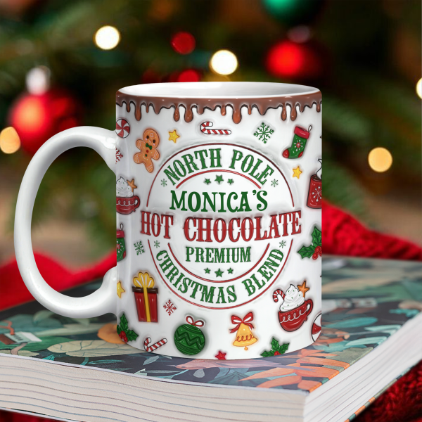 Custom Name North Pole Hot Cocoa - Personalized Ceramic Coffee 3D Inflated Effect Mug CH07 899768 Custom Name North Pole Hot Cocoa - Personalized Ceramic Coffee 3D Inflated Effect Mug CH07 899768