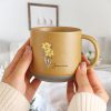 Custom Name With Floral Pottery Mug TH10 892081 Custom Name With Floral Pottery Mug TH10 892081
