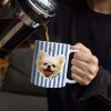 Custom Outline Photo Dog Cat Stripe Colors - Personalized White Edge-to-Edge Mug Custom Outline Photo Dog Cat Stripe Colors - Personalized White Edge-to-Edge Mug
