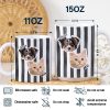Custom Outline Photo For Couple Family Dog Cat With Colorful Stripes - Personalized White Edge-to-Edge Mug Custom Outline Photo For Couple Family Dog Cat With Colorful Stripes - Personalized White Edge-to-Edge Mug