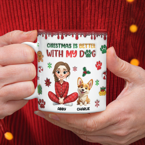 Custom Pet Photo Life Is Better With My Dogs Personalized 3D Inflated Effect Mug CH07 896556 Custom Pet Photo Life Is Better With My Dogs Personalized 3D Inflated Effect Mug CH07 896556
