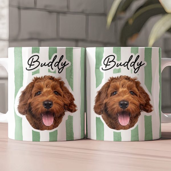Custom Pet Portrait Mug Dog Lover Cat Lover Gift - Personalized Mug Custom Pet Portrait Mug Dog Lover Cat Lover Gift - Personalized Mug