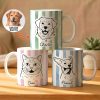Custom Pet Portrait Mug Dog Mug Cat Mug New Version - Personalized Photo Mug Custom Pet Portrait Mug Dog Mug Cat Mug New Version - Personalized Photo Mug