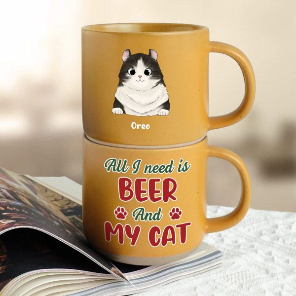 Custom Photo All I Need Is My Cat Pottery Mug TH10 891871 Custom Photo All I Need Is My Cat Pottery Mug TH10 891871