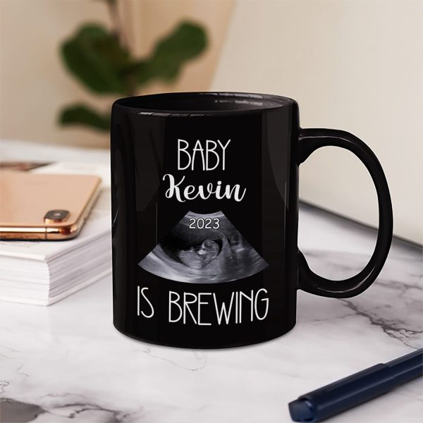 Custom Photo Baby Bump Is Brewing - Pregnancy Gift For Mom - Personalized Mug Custom Photo Baby Bump Is Brewing - Pregnancy Gift For Mom - Personalized Mug