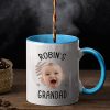 Custom Photo Baby's Grandma - Gift For Family, New Member - Personalized Accent Mug Custom Photo Baby's Grandma - Gift For Family, New Member - Personalized Accent Mug