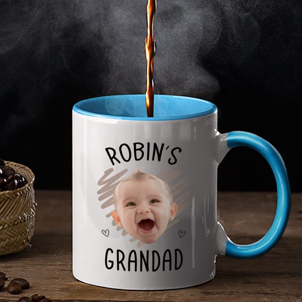 Custom Photo Baby's Grandma - Gift For Family, New Member - Personalized Accent Mug Custom Photo Baby's Grandma - Gift For Family, New Member - Personalized Accent Mug