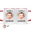 Custom Photo Baby's Grandma - Gift For Family, New Member - Personalized Accent Mug Custom Photo Baby's Grandma - Gift For Family, New Member - Personalized Accent Mug