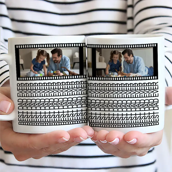 Custom Photo Best Dad Ever Hidden Message - Personalized Mug
