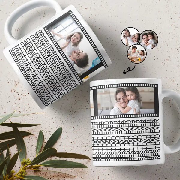 Custom Photo Best Dad Ever Hidden Message - Personalized Mug