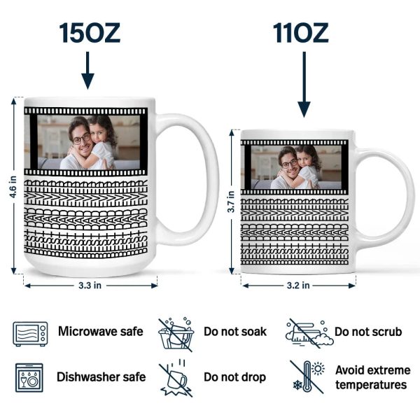 Custom Photo Best Dad Ever Hidden Message - Personalized Mug