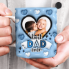 Custom Photo Best Dad Ever With Heart Pattern 3D Inflated Effect Mug HO82 890526