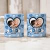 Custom Photo Best Dad Ever With Heart Pattern 3D Inflated Effect Mug HO82 890526