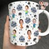 Custom Photo Best Dad Grandpa Ever - 3D Inflated Effect Printed, Personalized White Edge-to-Edge Mug