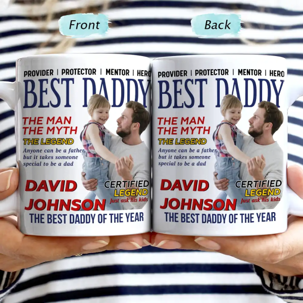 Custom Photo Best Daddy Papa Magazine - Personalized Mug Custom Photo Best Daddy Papa Magazine - Personalized Mug