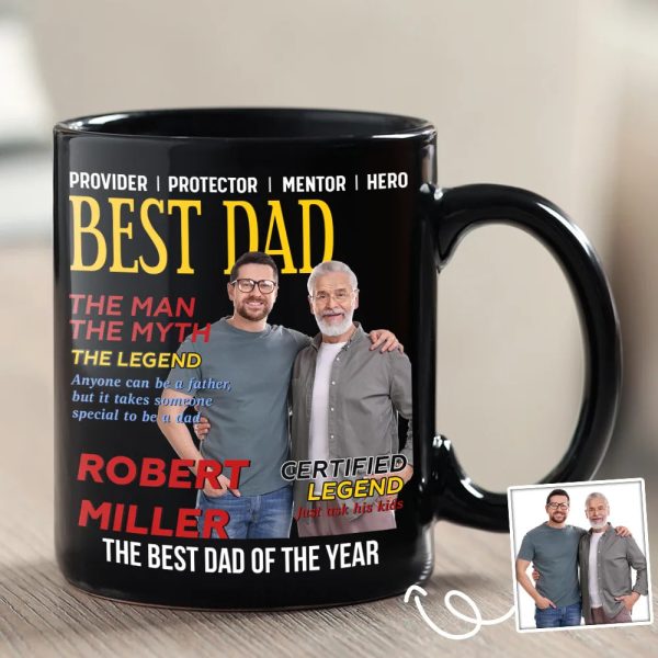 Custom Photo Best Daddy Papa Magazine - Personalized Mug Custom Photo Best Daddy Papa Magazine - Personalized Mug