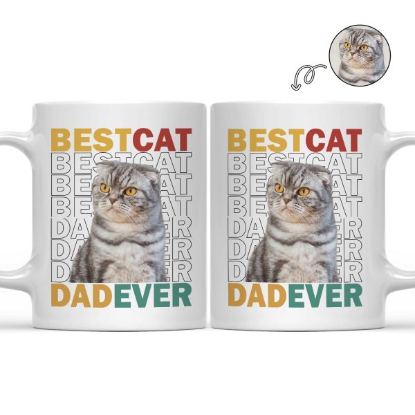 Custom Photo Best Dog Cat Dad Mom Ever - Personalized Mug Custom Photo Best Dog Cat Dad Mom Ever - Personalized Mug