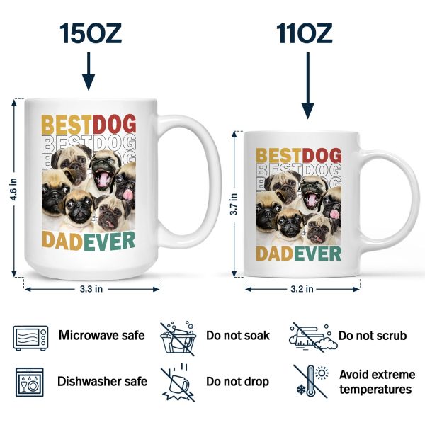 Custom Photo Best Dog Cat Dad Mom Ever - Personalized Mug Custom Photo Best Dog Cat Dad Mom Ever - Personalized Mug