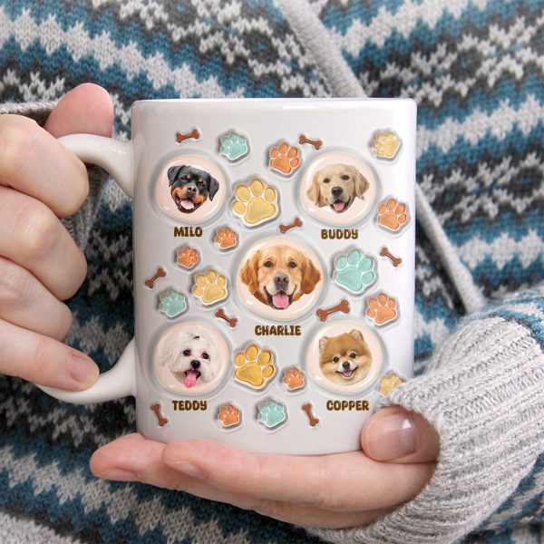 Custom Photo Best Dog Cat Dad With 3D Inflated Effect Mug TA29 890014 Custom Photo Best Dog Cat Dad With 3D Inflated Effect Mug TA29 890014