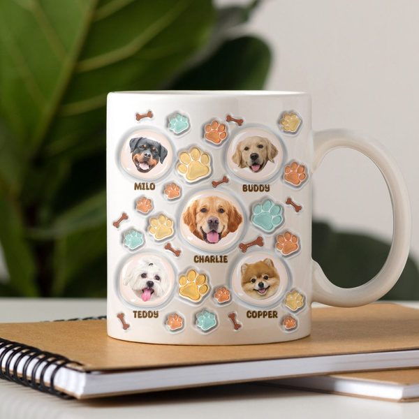 Custom Photo Best Dog Cat Dad With 3D Inflated Effect Mug TA29 890014 Custom Photo Best Dog Cat Dad With 3D Inflated Effect Mug TA29 890014