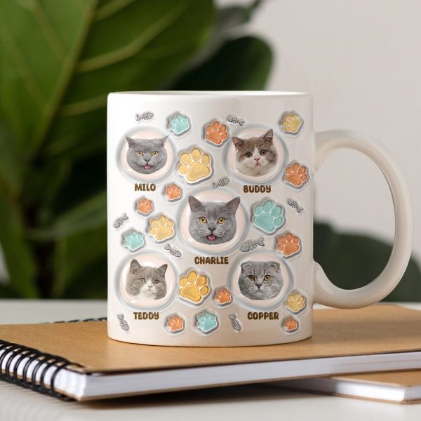 Custom Photo Best Dog Cat Dad With 3D Inflated Effect Mug TA29 890014 Custom Photo Best Dog Cat Dad With 3D Inflated Effect Mug TA29 890014