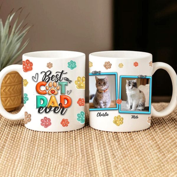 Custom Photo Best Dog Cat Mom Dad Ever With 3D Inflated Pet Mug TA29 890030 Custom Photo Best Dog Cat Mom Dad Ever With 3D Inflated Pet Mug TA29 890030