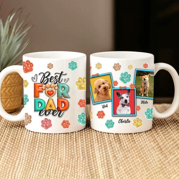 Custom Photo Best Dog Cat Mom Dad Ever With 3D Inflated Pet Mug TA29 890030 Custom Photo Best Dog Cat Mom Dad Ever With 3D Inflated Pet Mug TA29 890030
