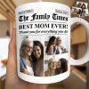 Custom Photo Best Mom Dad Ever Newspaper Theme - Personalized Mug Custom Photo Best Mom Dad Ever Newspaper Theme - Personalized Mug