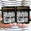 Custom Photo B&W Daddy Grandpa - Personalized Black Mug